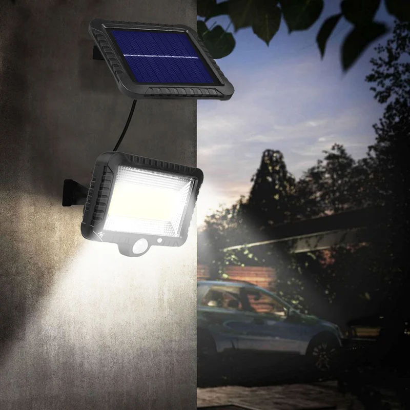 Solar LED floodlight with Maclean motion sensor, IP44, 5W, 400lm, 6000K, 1300 mAh lithium battery, 5.5V DC MCE438, 2 pieces