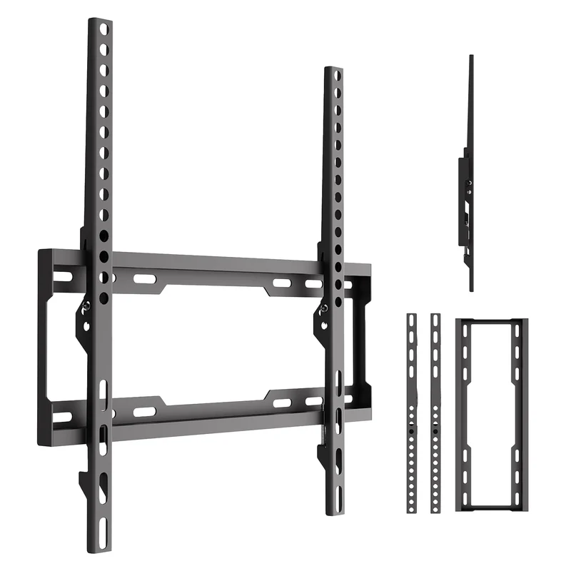 Maclean TV Mount / Bracket, max VESA 400x400, 32-75", up to 45 kg, black, tilt adjustment 0°–8°, MC-187