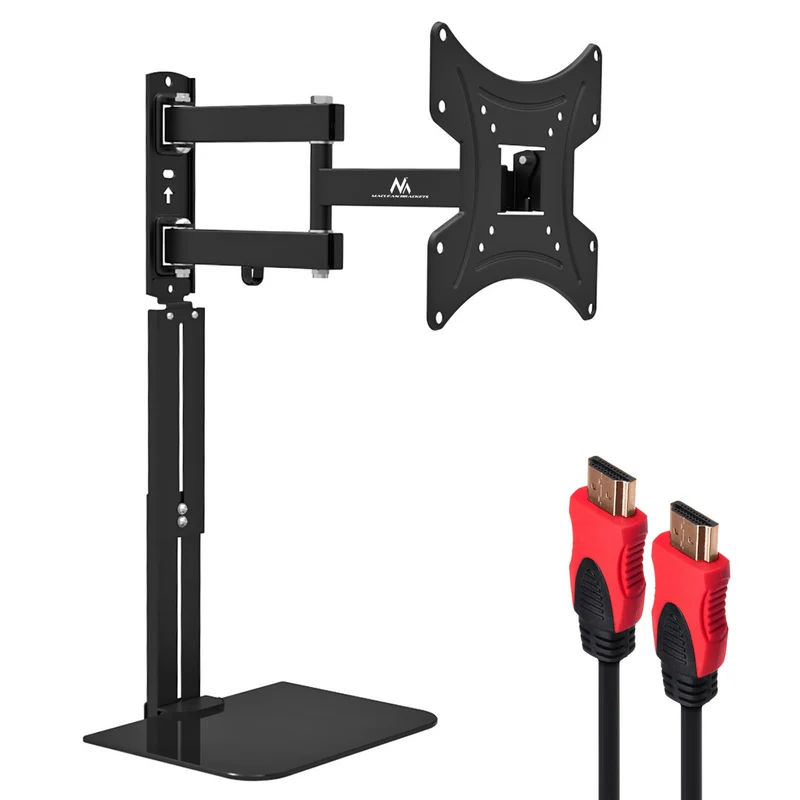Maclean TV Mount with DVD Shelf, vesa 200x200 , 23"-43", 25kg, MC-771A +HDMI 2.0 4K 3D UHD 1.8m CABLE 48 bit