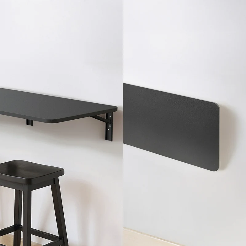 Maclean folding shelf/top, black, 100x40 cm, max 50 kg, MC-128 B