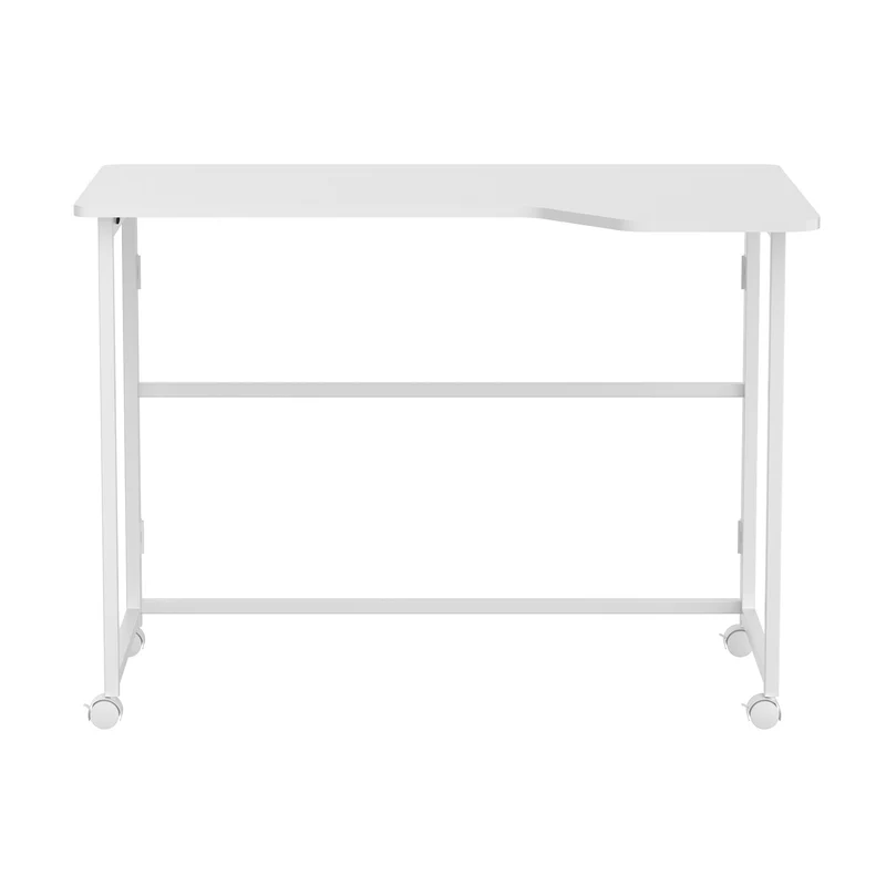 Maclean Folding Desk, White, Mobile, 100x65 cm, max. 50 kg, Corner, L-Shaped, MC-1250 L/W