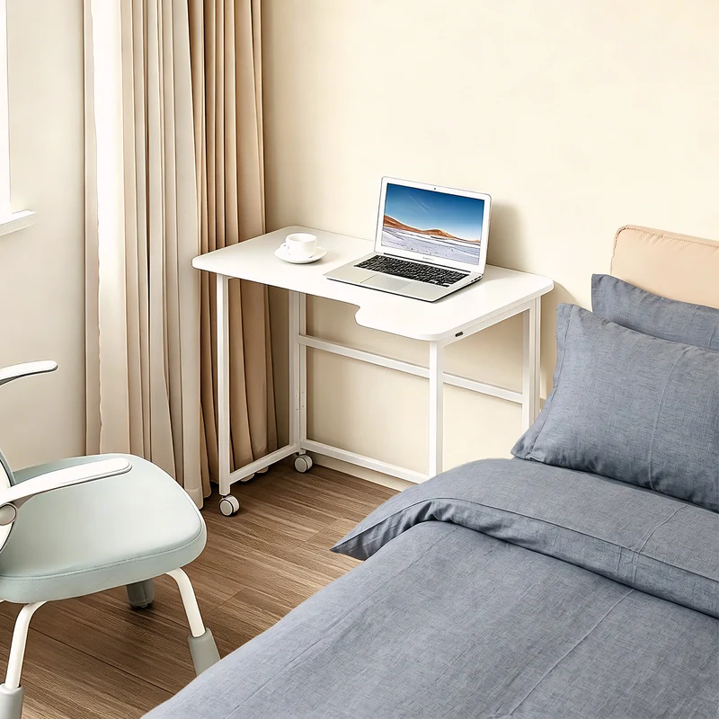 Maclean Folding Desk, White, Mobile, 100x65 cm, max. 50 kg, Corner, L-Shaped, MC-1250 L/W