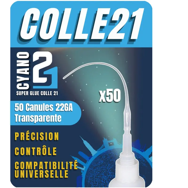 ✨ 50 Canules Transparentes de Précision 22GA By Colle21 – Canules professionnelle de précision pour le Bricolage & Modélisme ! ✨🔆