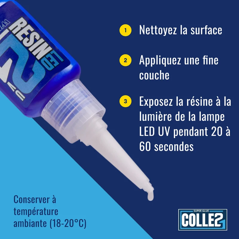 🧪 Résine Blanche LED UV Colle21 – 25g : Résine Époxy Monocomposant Haute Précision pour Modélisme, Bricolage et Créations DIY