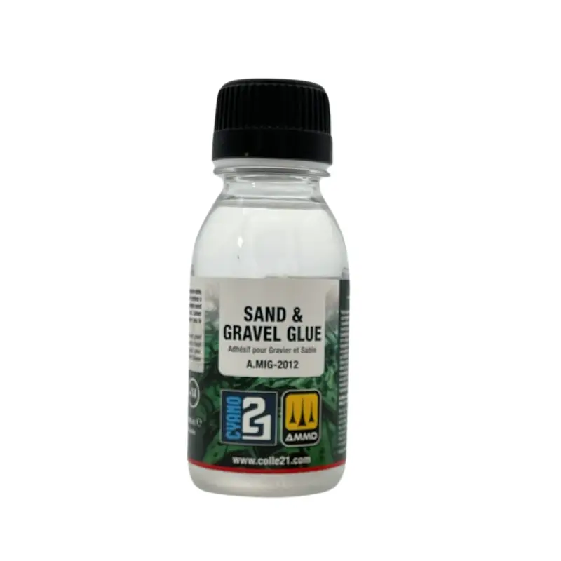 🧪 Sand & Gravel Glue by Colle21 – AmmoMig 100 ml Colle Ideal pour sable, gravier, produits pour Diorama, Bricolage & Modélisme !🌍✨