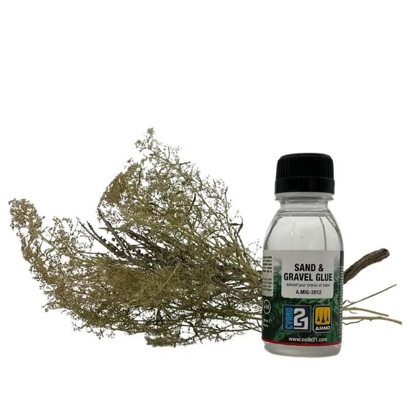 🧪 Sand & Gravel Glue by Colle21 – AmmoMig 100 ml Colle Ideal pour sable, gravier, produits pour Diorama, Bricolage & Modélisme !🌍✨