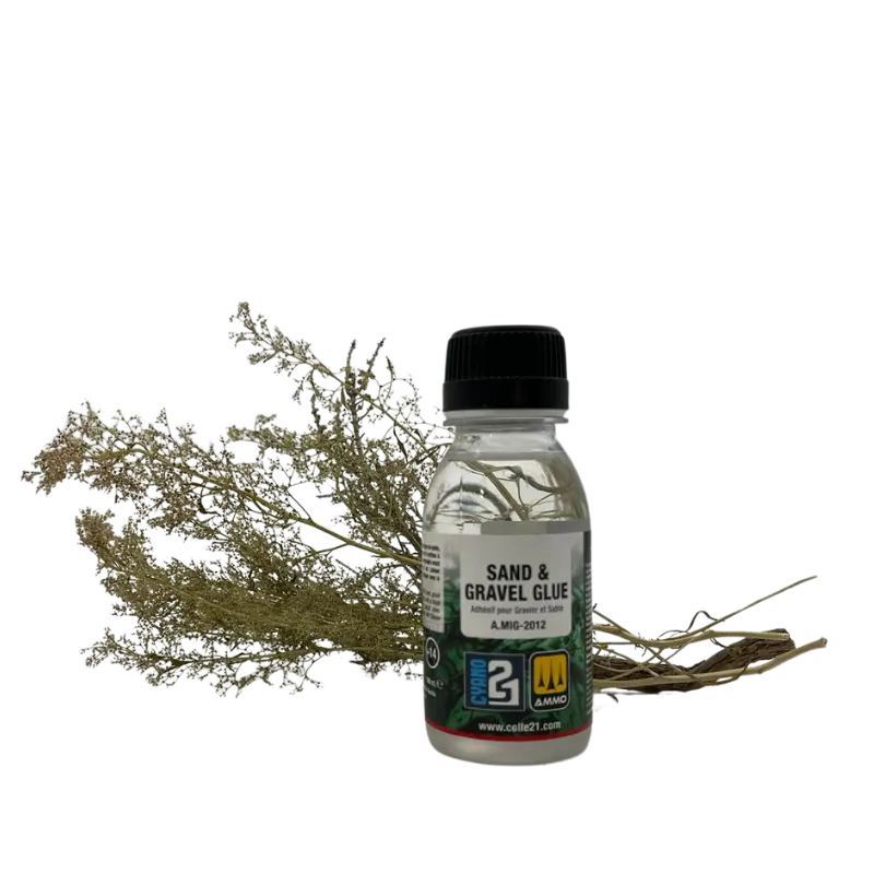 🌟 Display Pierre Décorative + Colle Sand & Gravel by Colle21/AmmoMig : Accessoire décoratif en pierre pour le modélisme, les dioramas et le bricolage artistique !"✨🔆