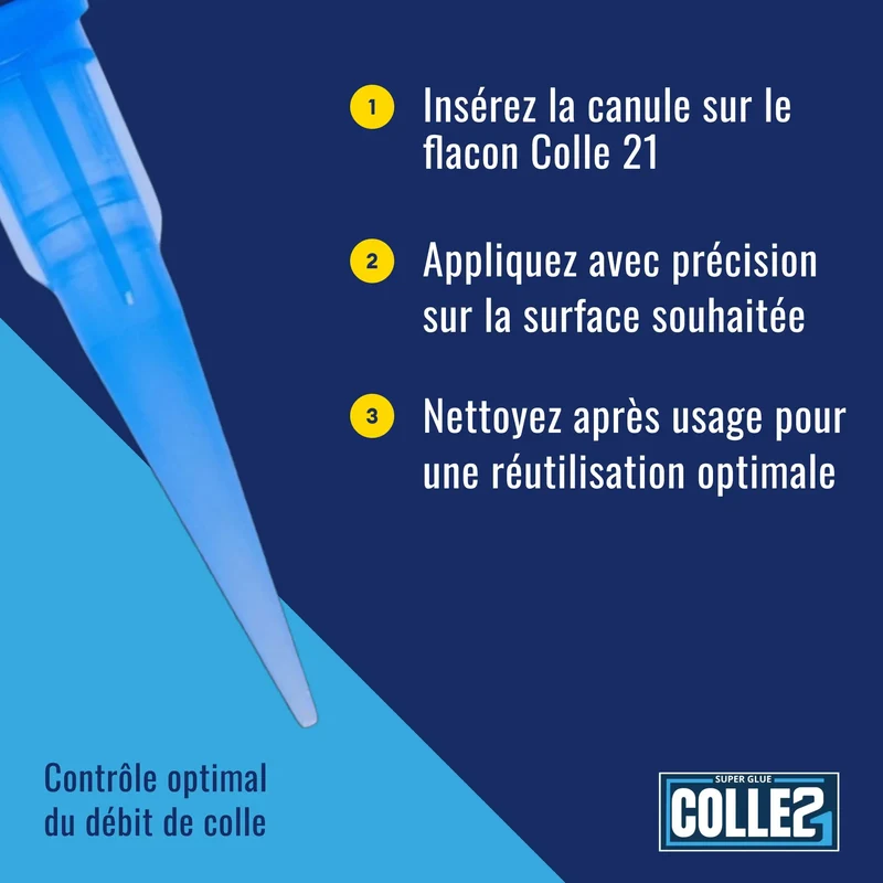 ✨ 50 Canules de Précision en Polyéthylène 22GA By Super Glue Colle21 – Canules professionnelle de précision pour le Bricolage & Modélisme ! ✨🔆