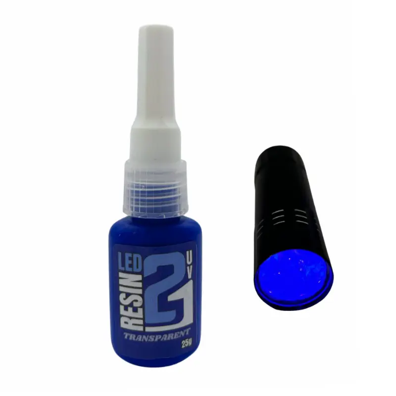 🧪 Colle Résine Transparente LED UV Colle21 + Lampe . Résine Époxy Haute Précision pour Modélisme, Bricolage et Créations DIY ✨🔆