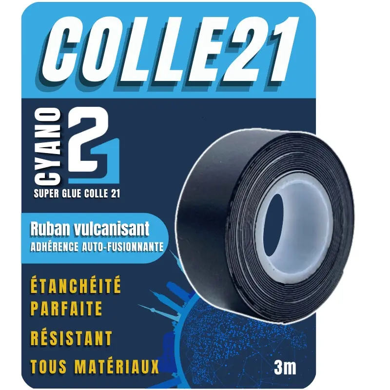 ✨🔧 Vulcaniser Tape 3m/19mm by Colle21 – Ruban Vulcanisant Professionnel Idéale pour le modélisme, le bricolage créatif et les réparations techniques exigeantes. ✨🔧