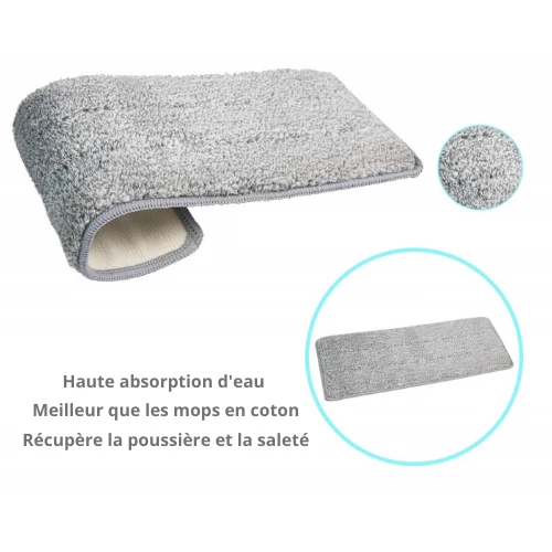 AUTOCLEAN MOP - Lot de 2 serpillières