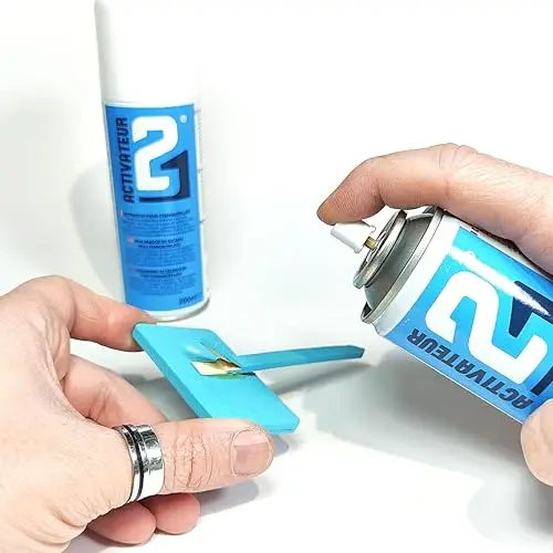 🧪 KIT ACTI BLACK Super Glue Colle21 – Colle Cyanoacrylate Noire + Activateur Spray 200ml – Colle Extra-Forte Multi-Usages Idéale pour le modélisme, le bricolage créatif et les réparations techniques exigeantes .🛠️