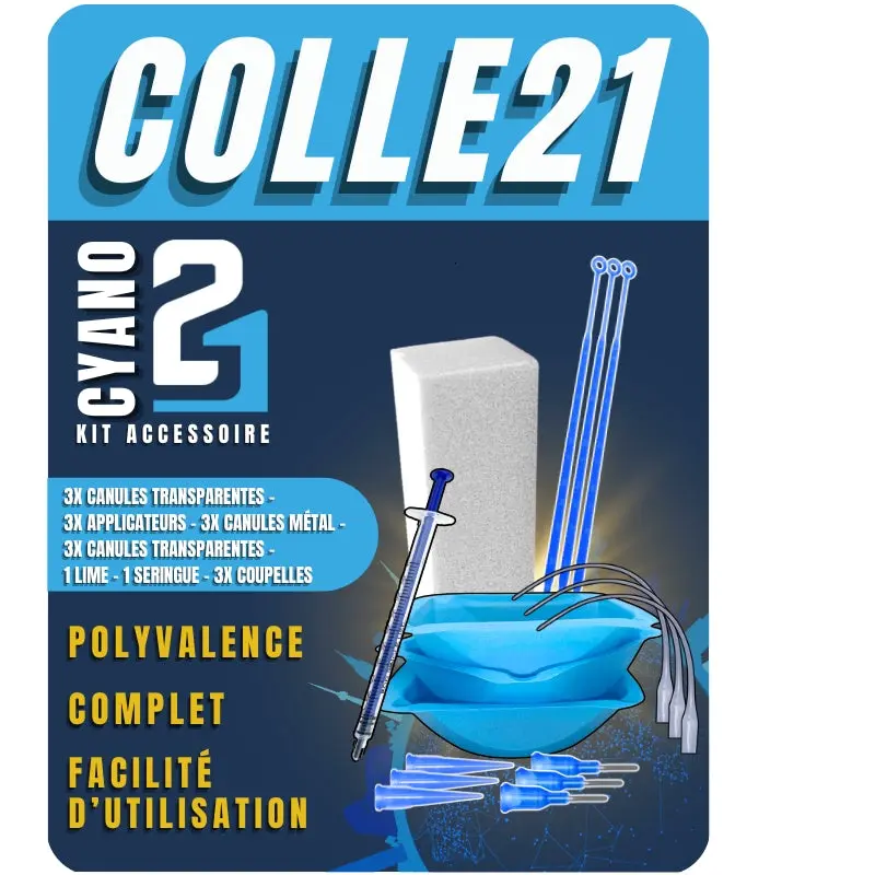 Kit Accessoires Superglue Colle21 – Kit professionnelle de précision pour le Bricolage & Modélisme ! ✨🔆