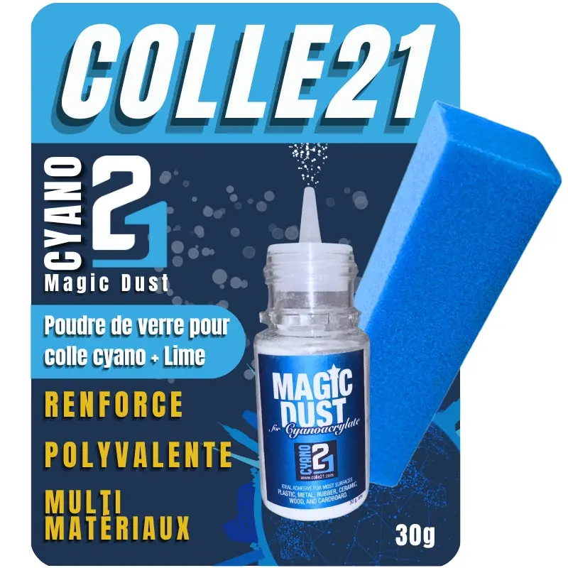 🧪 Kit Dusty Colle21, Poudre de verre MagicDust21 + Lime | Kit Professionnel Idéale pour le modélisme, le bricolage créatif et les réparations techniques exigeantes.🛠️
