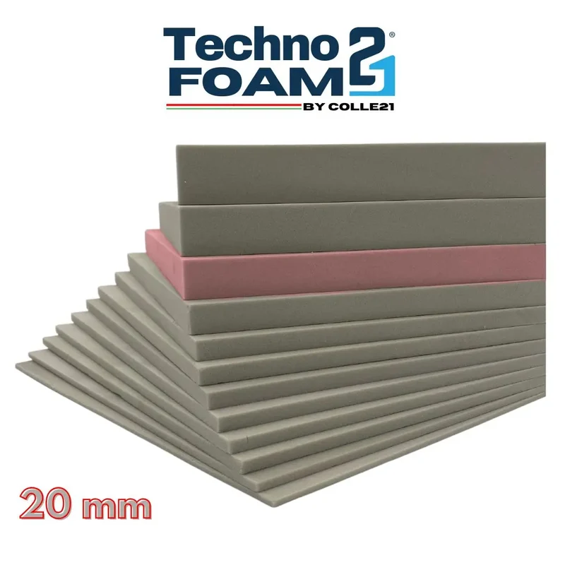 🧱 Technofoam 21 by Colle21 – Support décoratif en mousse rigide polyuréthane – Idéal pour projets créatifs, 30 x 21 cm, 20 mm d’épaisseur
