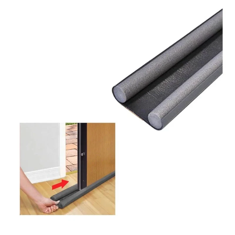 Paraspifferi sottoporta doppia protezione Cardinale 95 cm x 25 mm - grigio