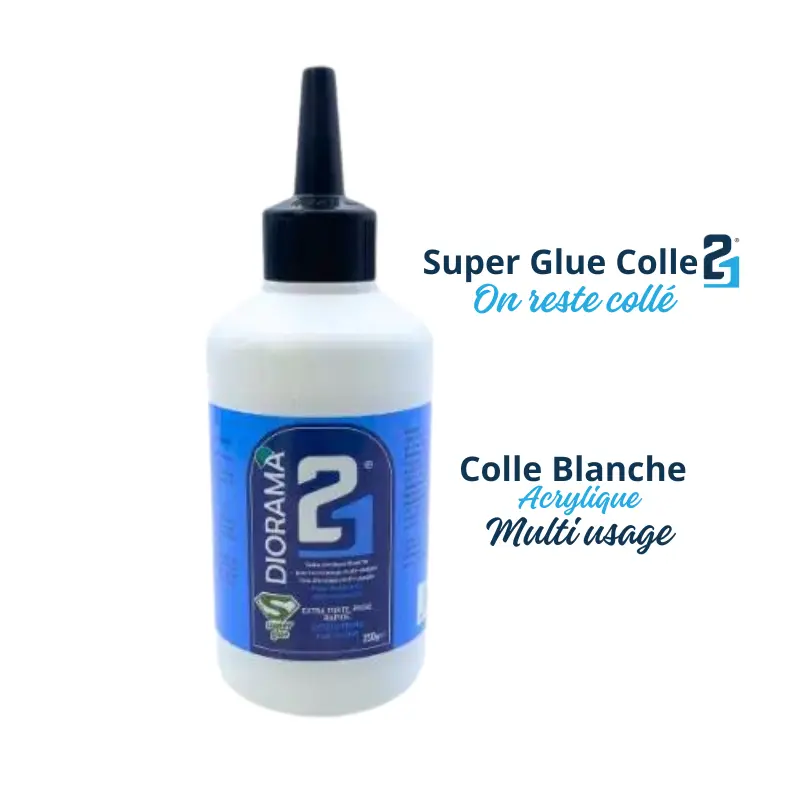 🧪 Colle Blanche Vinylique Colle21 – 125 ml Colle professionnel pour vos décors, projets DIY dioramas et modélisme.🚀