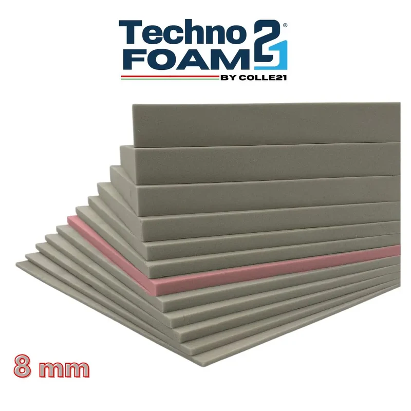 🧱 Technofoam 21 by Colle21 – Support décoratif en mousse rigide polyuréthane – Idéal pour projets créatifs, 30 x 21 cm, 8 mm d’épaisseur