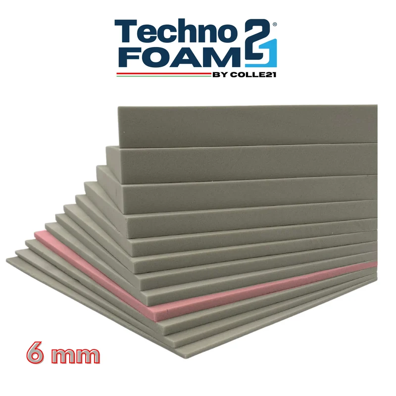 🧱 Technofoam 21 by Colle21 –Support décoratif en mousse rigide polyuréthane – Idéal pour projets créatifs, 30 x 21 cm, 6 mm d’épaisseur