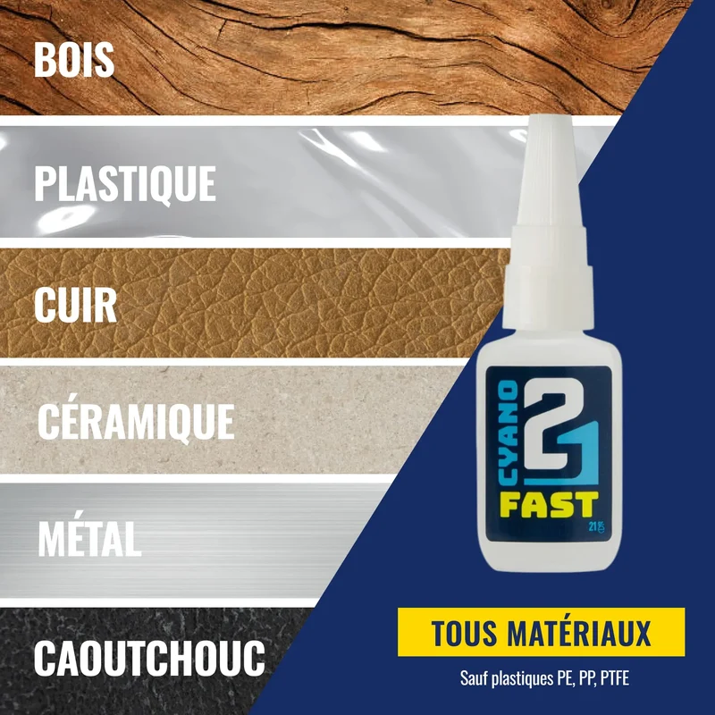 🚀 Colle21 FAST 21g | Super Glue Ultra-Liquide à Séchage Express – Colle Extra-Forte Multi-Usages Idéale pour le modélisme, le bricolage créatif et les réparations techniques exigeantes.🛠️