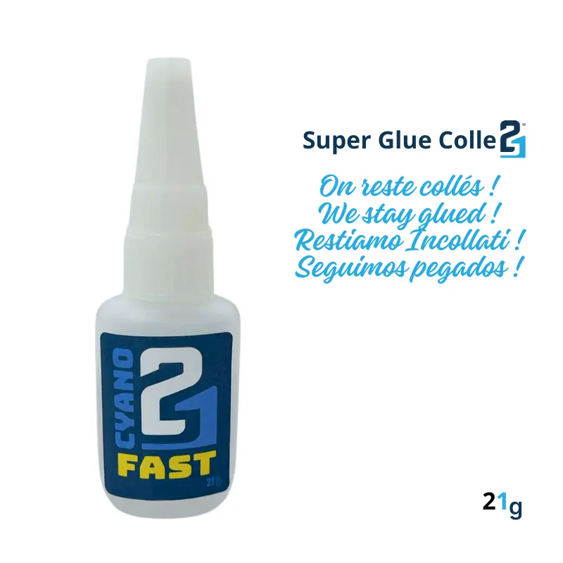 🚀 Colle21 FAST 21g | Super Glue Ultra-Liquide à Séchage Express – Colle Extra-Forte Multi-Usages Idéale pour le modélisme, le bricolage créatif et les réparations techniques exigeantes.🛠️