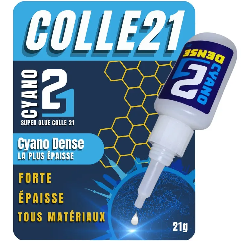 Super Glue Colle21 DENSE - 21g |Colle Extra-Forte Multi-Usages Idéale pour le modélisme, le bricolage créatif et les réparations techniques exigeantes.🛠️