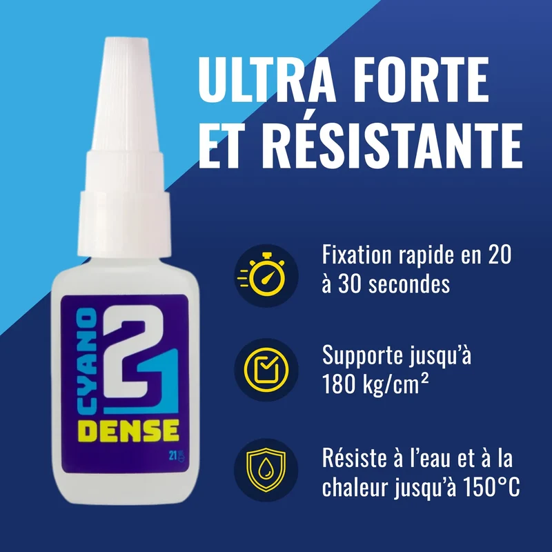 Super Glue Colle21 DENSE - 21g |Colle Extra-Forte Multi-Usages Idéale pour le modélisme, le bricolage créatif et les réparations techniques exigeantes.🛠️