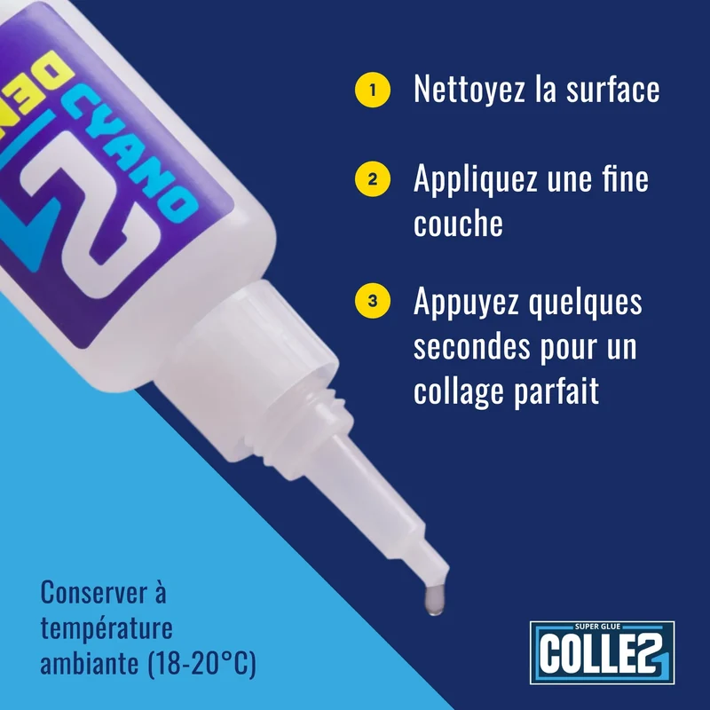 Super Glue Colle21 DENSE - 21g |Colle Extra-Forte Multi-Usages Idéale pour le modélisme, le bricolage créatif et les réparations techniques exigeantes.🛠️