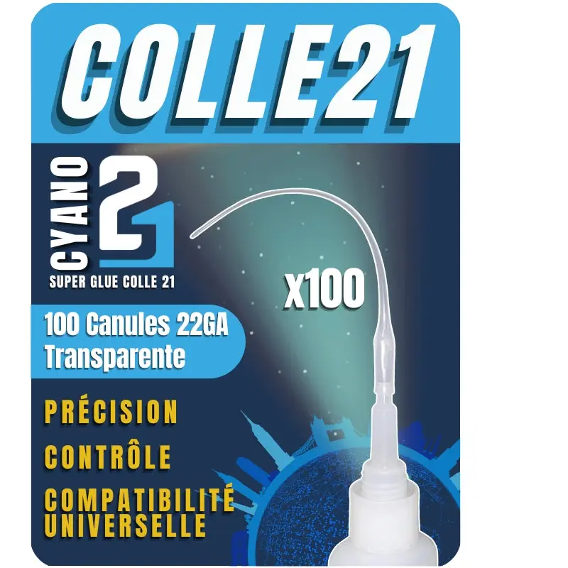 ✨ 100 Canules Transparentes de Précision 22GA By Colle21 – Canules professionnelle de précision pour le Bricolage & Modélisme ! ✨🔆