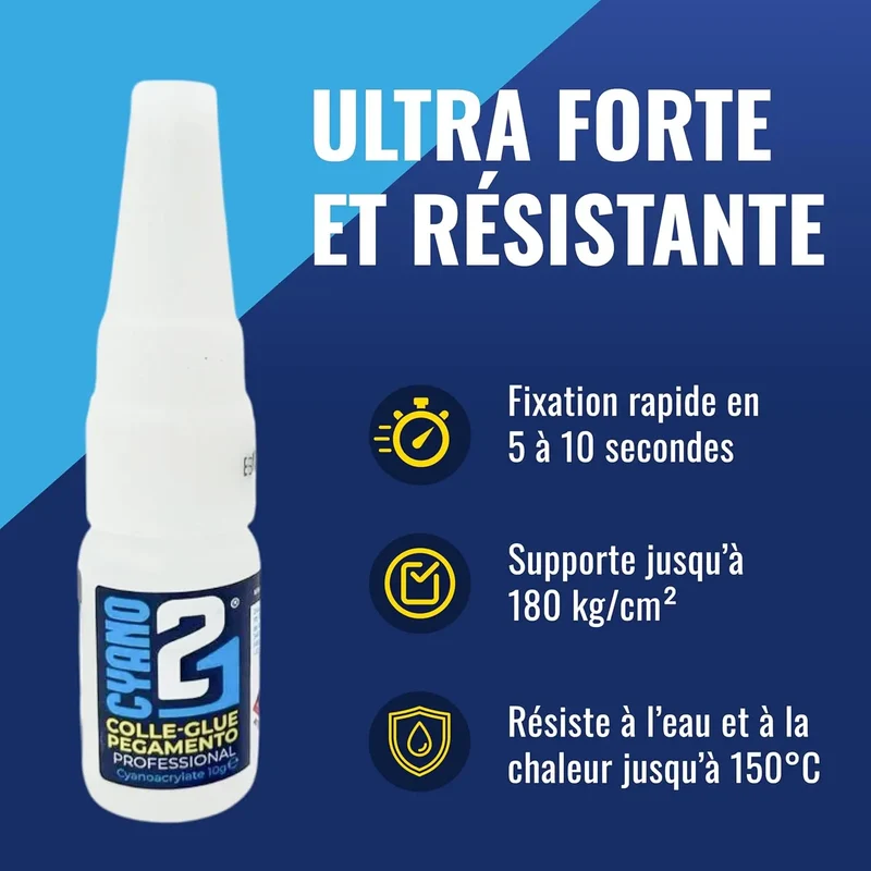 🚀 Superglue Cyano Colle21 10g | Colle Extra-Forte Ultra Fluide – Séchage Express – Réparations Précises & Multi-Matériaux – Format Compact & Haute Performance