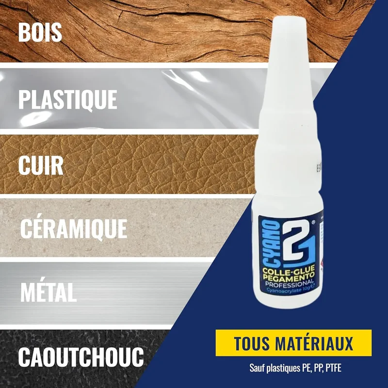 🚀 Superglue Cyano Colle21 10g | Colle Extra-Forte Ultra Fluide – Séchage Express – Réparations Précises & Multi-Matériaux – Format Compact & Haute Performance