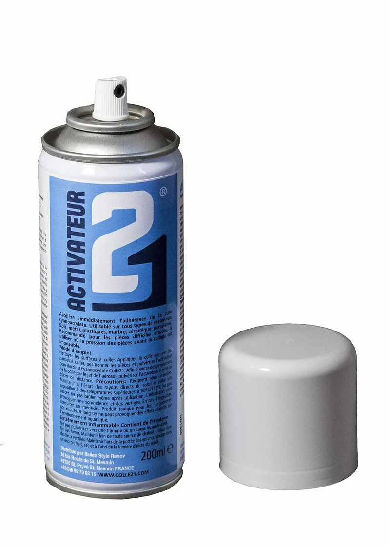🚀 Activateur Spray Colle21 200ml | Accélérateur de collage pour Colle cyanoacrylate – Activateur Spray Parfaite pour les travaux de modélisme de précision, le bricolage artistique et les réparations techniques à haute exigence. 🛠️