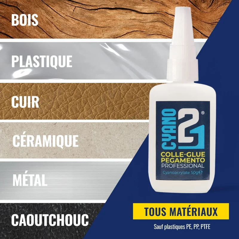 🚀 Super Glue Cyano Colle21 50g | Colle cyanoacrylate extra-forte multi-supports Parfaite pour les travaux de modélisme de précision, le bricolage artistique et les réparations techniques à haute exigence. 🛠️