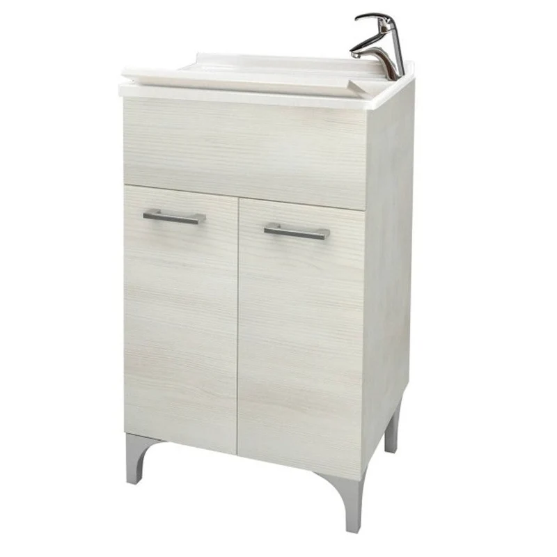 Lavatoio 2 ante da cm 50x50 colore rovere bianco