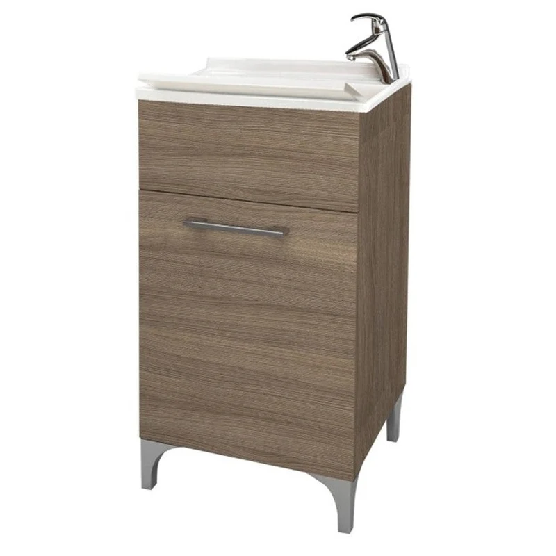 Lavatoio anta unica da cm 45x50 colore rovere fumo