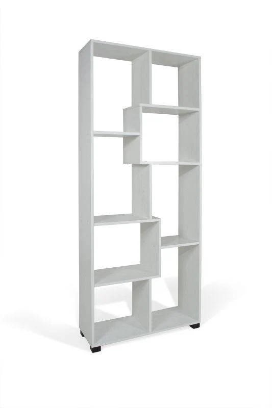 Libreria giorno 8 ripiani 70x24xh 178cm color rovere sbiancato