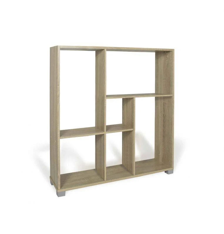 Libreria giorno 5 ripiani 80x24x83.5 color ROVERE