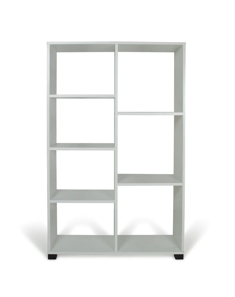 Libreria giorno 7 ripiani 80x24x126,5cm in legno sbiancato