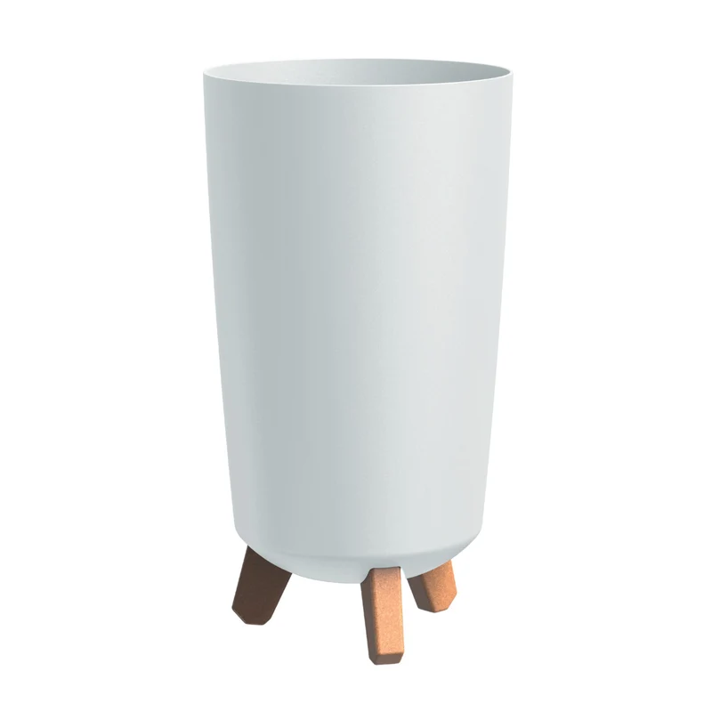 Prosperplast flower pot, diameter 195mm, height 365mm, on legs, white, Gracia Tubus Slim