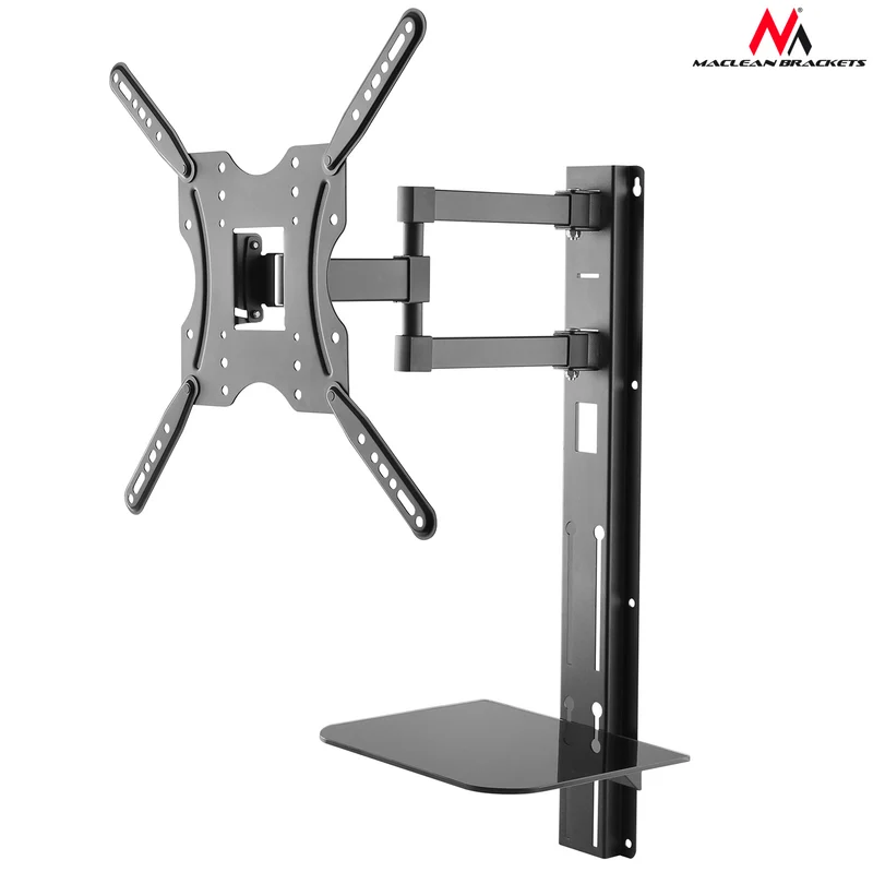 Maclean MC-772 TV Wall Bracket Holder Mount Shelf DVD Xbox PS4 PS5 LCD LED 32 "- 55 "