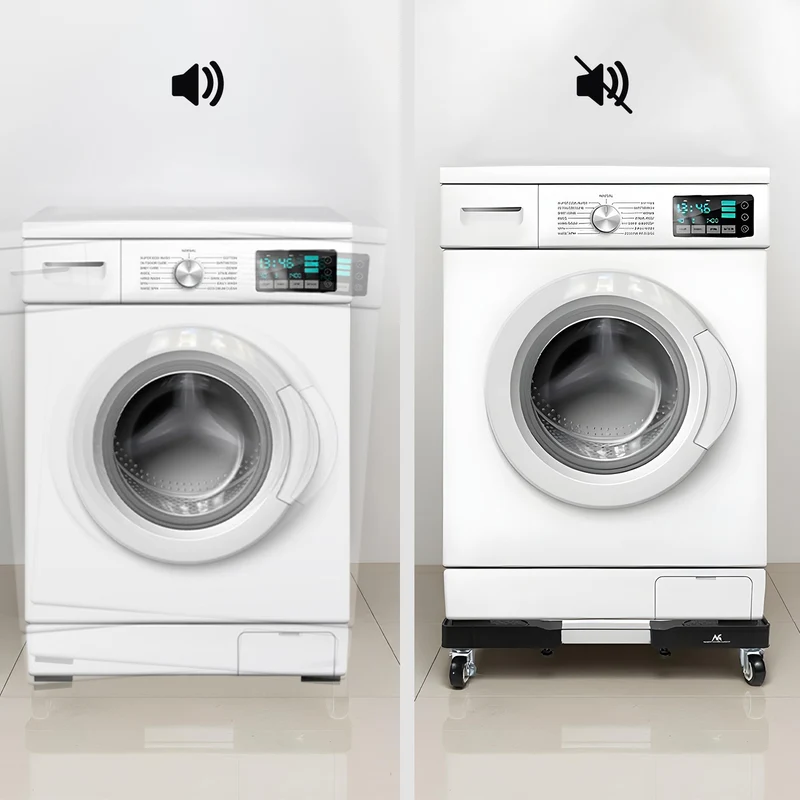 Maclean mobile washing machine stand, caster lock, 700-900mm wide, universal, up to 200kg, MC-119 B