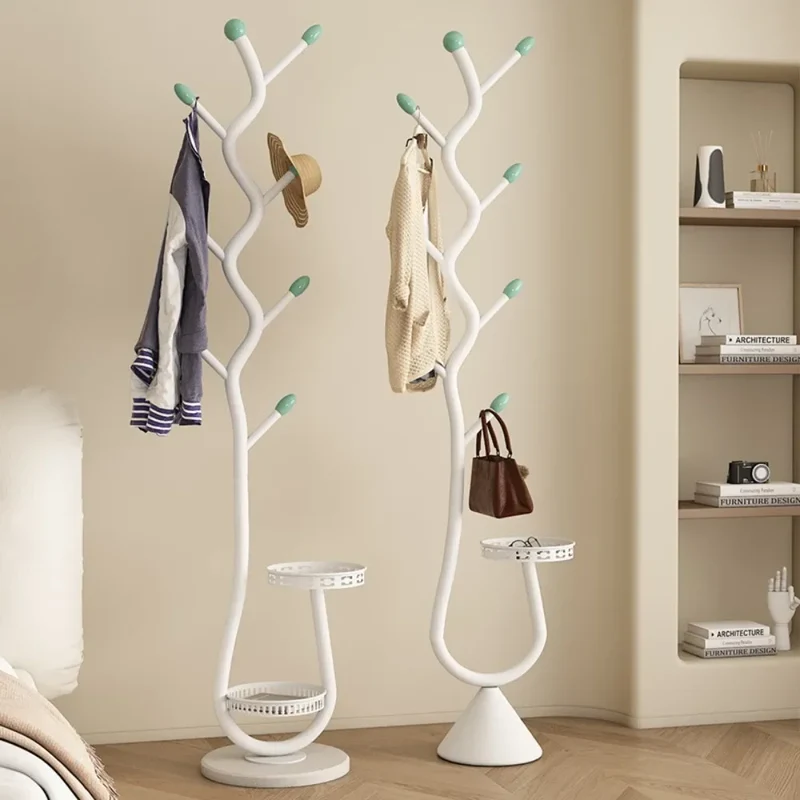 Portemanteau Sur Pied en Forme de Branche – Style Français – Porte-Sacs et Chapeaux – Séchoir à Pôle Unique pour Salon ou Chambre