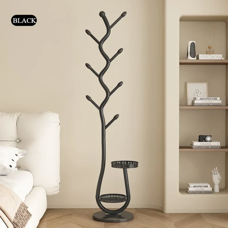 Portemanteau Sur Pied en Forme de Branche – Style Français – Porte-Sacs et Chapeaux – Séchoir à Pôle Unique pour Salon ou Chambre