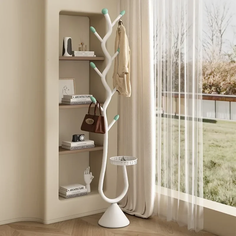 Portemanteau Sur Pied en Forme de Branche – Style Français – Porte-Sacs et Chapeaux – Séchoir à Pôle Unique pour Salon ou Chambre