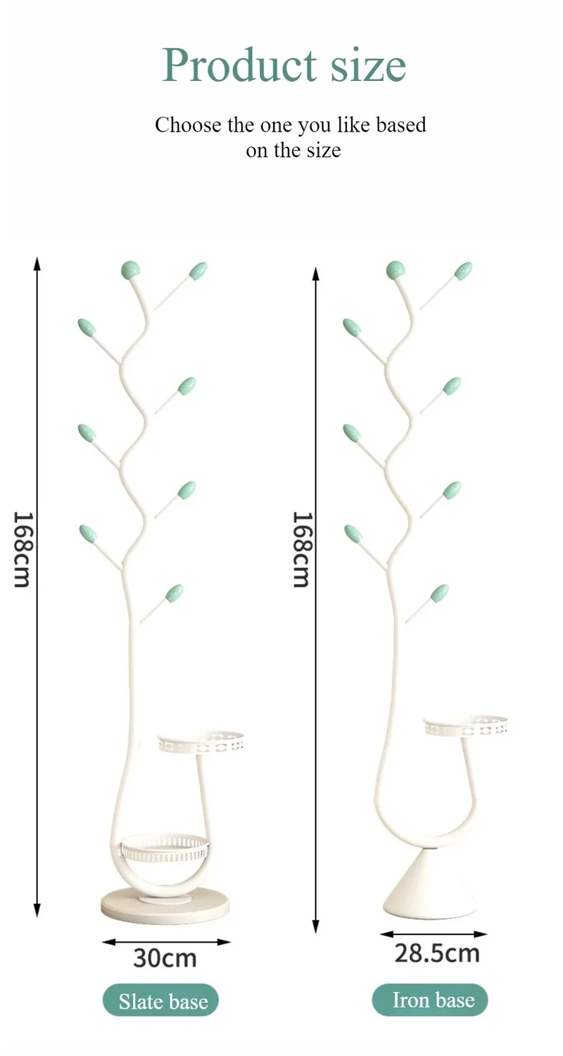 Portemanteau Sur Pied en Forme de Branche – Style Français – Porte-Sacs et Chapeaux – Séchoir à Pôle Unique pour Salon ou Chambre