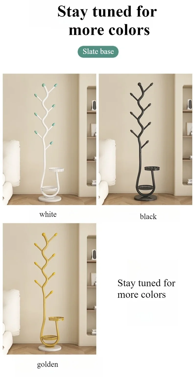 Portemanteau Sur Pied en Forme de Branche – Style Français – Porte-Sacs et Chapeaux – Séchoir à Pôle Unique pour Salon ou Chambre