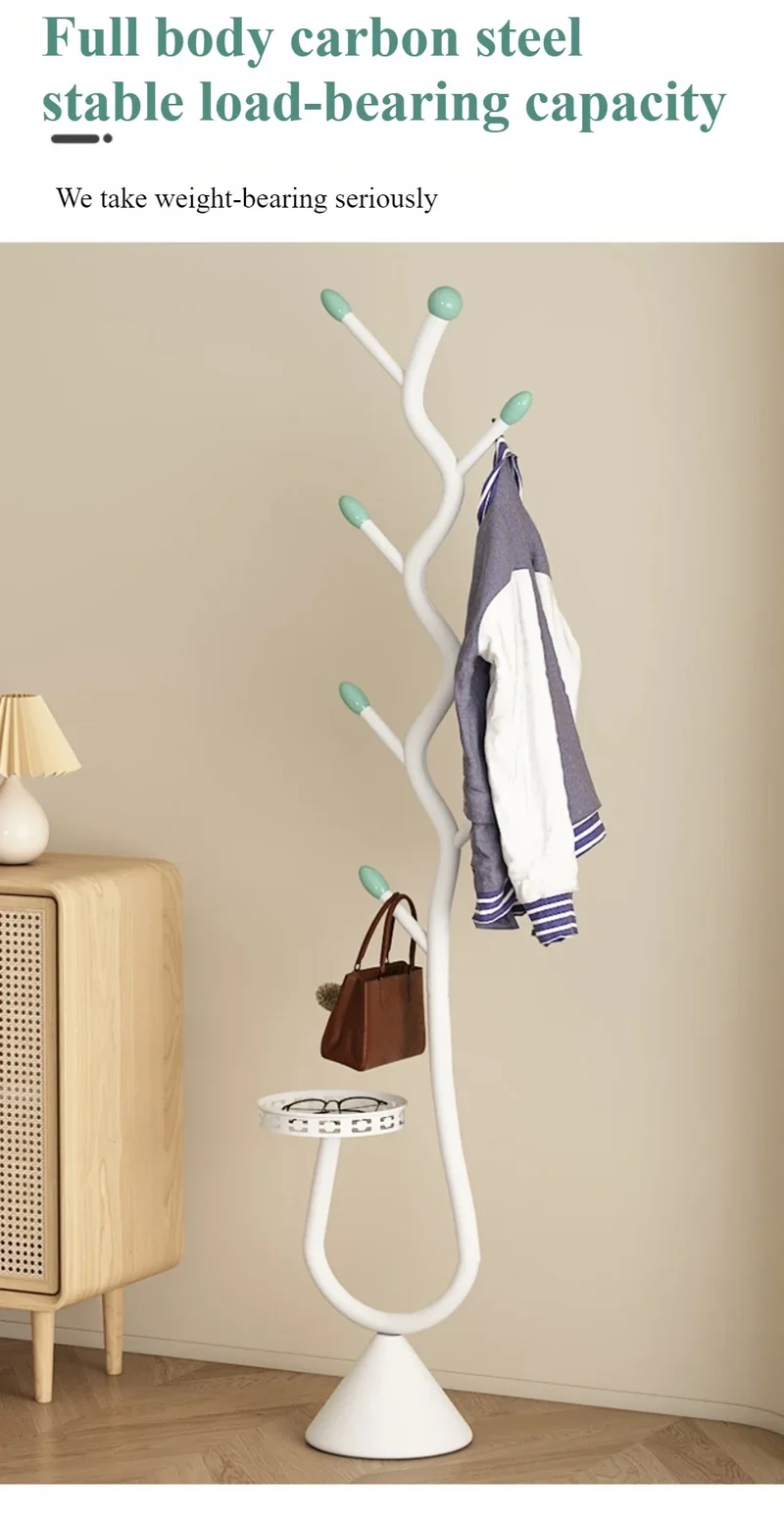Portemanteau Sur Pied en Forme de Branche – Style Français – Porte-Sacs et Chapeaux – Séchoir à Pôle Unique pour Salon ou Chambre