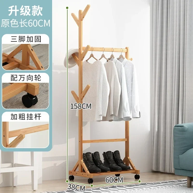 Portant à vêtements en bois pour séchage, vestes, boutiques, jardin, meuble gain de place pour salon