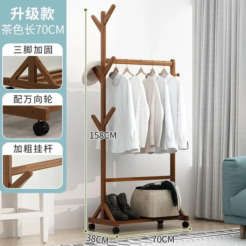 Portant à vêtements en bois pour séchage, vestes, boutiques, jardin, meuble gain de place pour salon