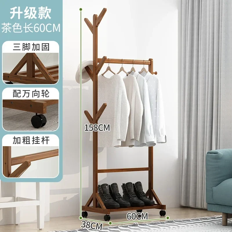 Portant à vêtements en bois pour séchage, vestes, boutiques, jardin, meuble gain de place pour salon